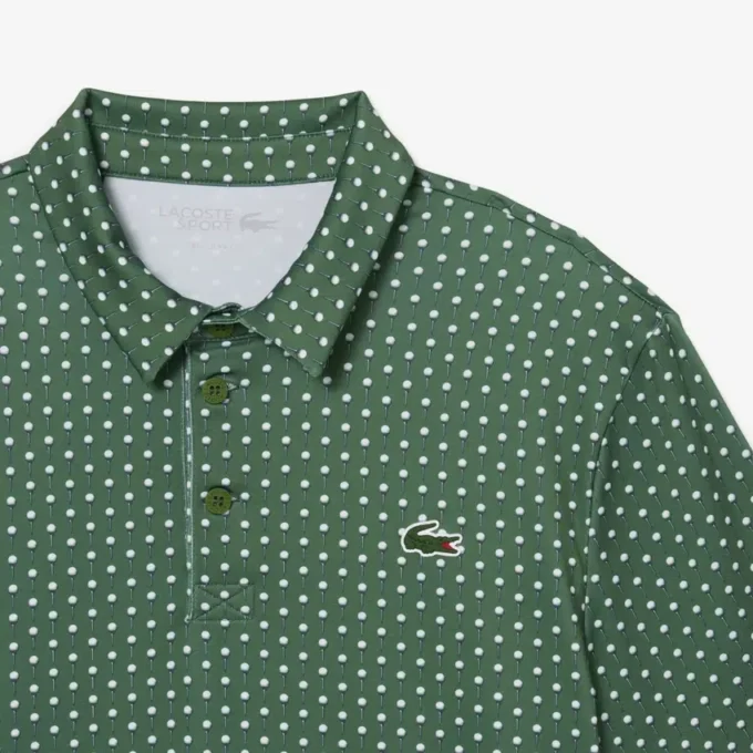 Polo de golfe estampado de corte regular