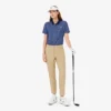 Polo de golfe feminino com corte regular e proteção UV