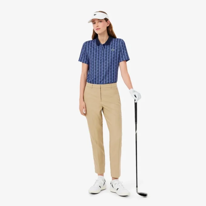 Polo de golfe feminino com corte regular e proteção UV