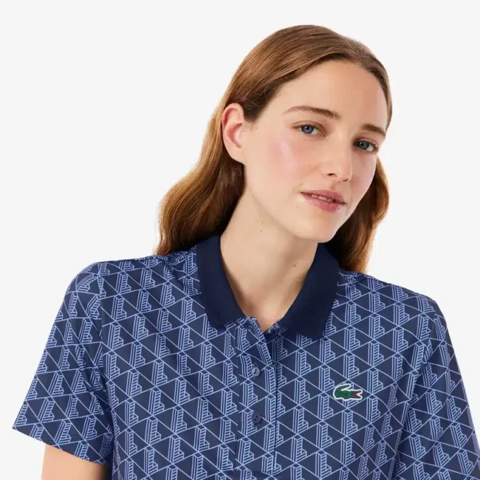 Polo de golfe feminino com corte regular e proteção UV