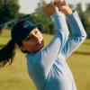Polo de golfe feminino com proteção UV e termorregulação