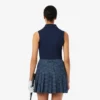 Polo de golfe feminino slim fit com proteção UV e tecido elástico