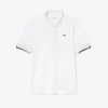 Polo de golfe feminino slim fit com proteção UV e tecido elástico