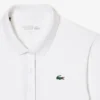 Polo de golfe feminino slim fit com proteção UV e tecido elástico