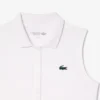 Polo de golfe feminino slim fit com proteção UV e tecido elástico