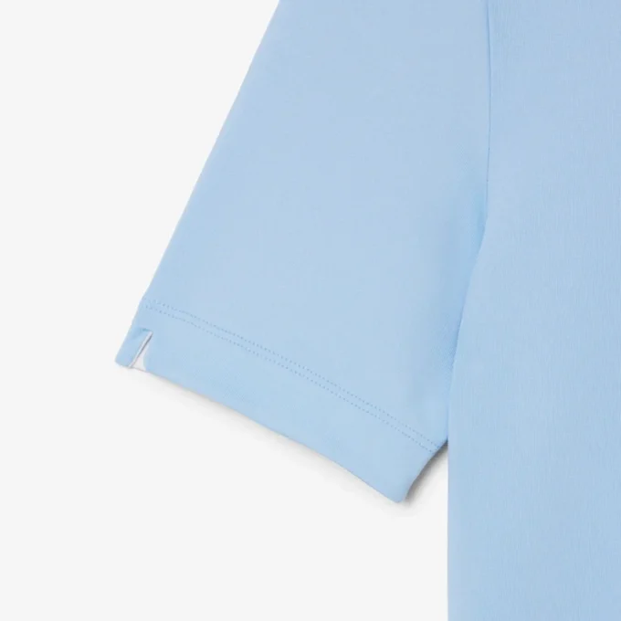 Polo de golfe feminino slim fit com proteção UV e tecido elástico