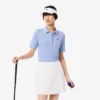 Polo de golfe feminino slim fit com termorregulação
