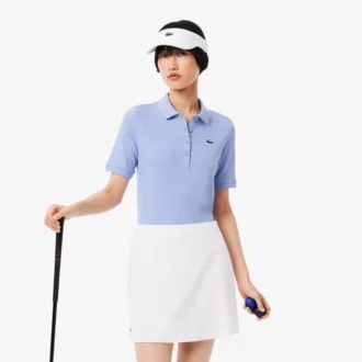 Polo de golfe feminino slim fit com termorregulação
