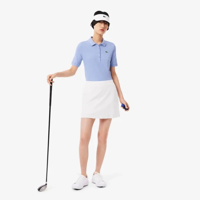 Polo de golfe feminino slim fit com termorregulação