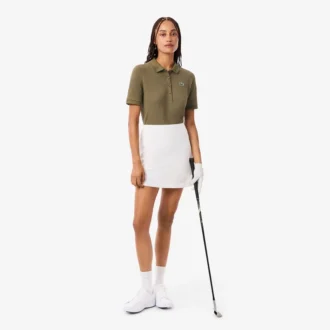 Polo de golfe feminino slim fit com termorregulação