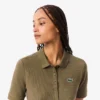 Polo de golfe feminino slim fit com termorregulação