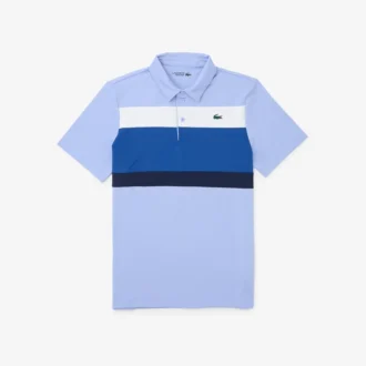 Polo de golfe para homem, corte regular, com blocos de cor