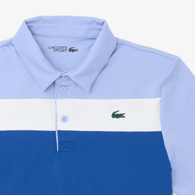 Polo de golfe para homem, corte regular, com blocos de cor