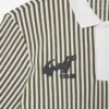Polo de golfe às riscas com termorregulação para homem