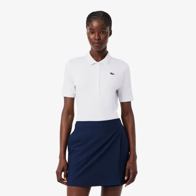 Polo de golfe Slim Fit com proteção UV e tecido elástico