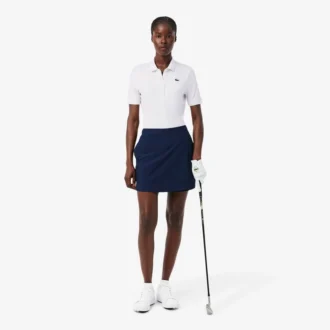 Polo de golfe Slim Fit com proteção UV e tecido elástico