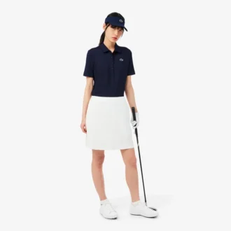 Polo de golfe Slim Fit com proteção UV e tecido elástico