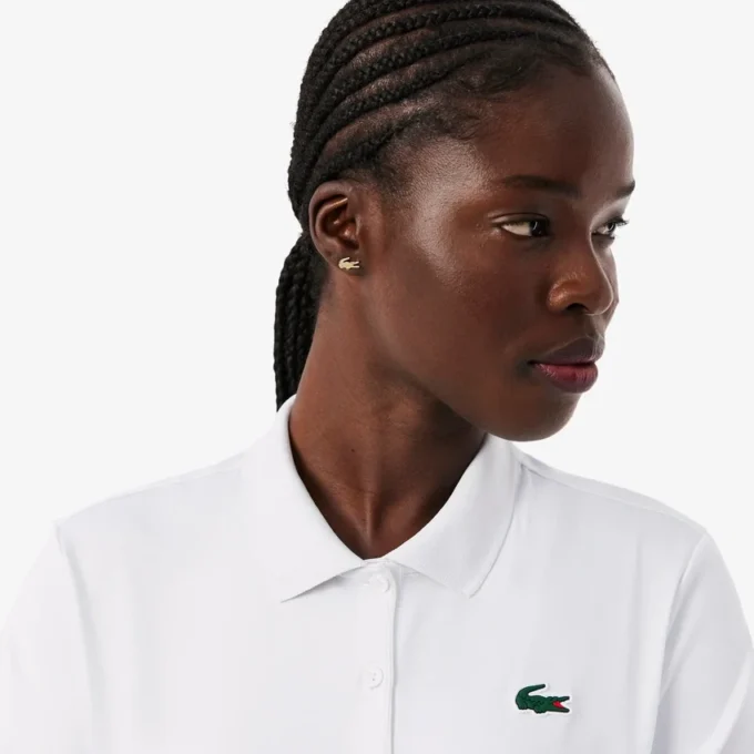 Polo de golfe Slim Fit com proteção UV e tecido elástico