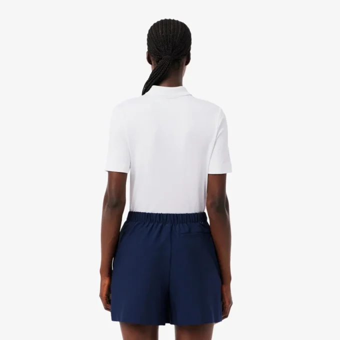 Polo de golfe Slim Fit com proteção UV e tecido elástico