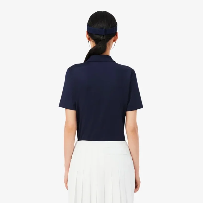 Polo de golfe Slim Fit com proteção UV e tecido elástico