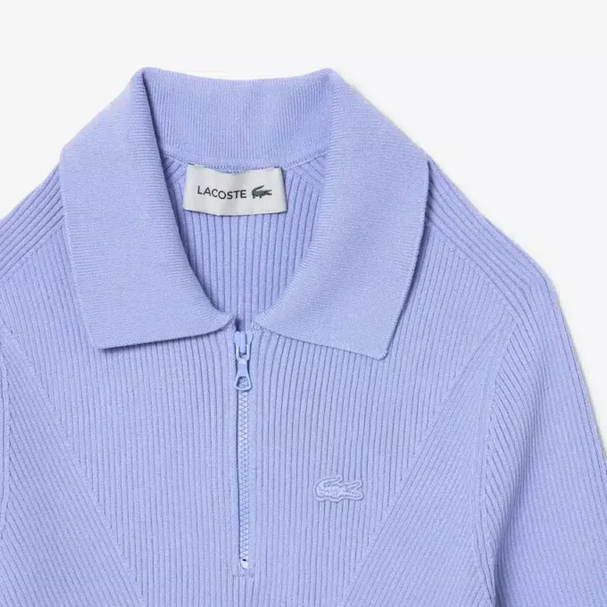 Polo de malha canelada 3D para mulher