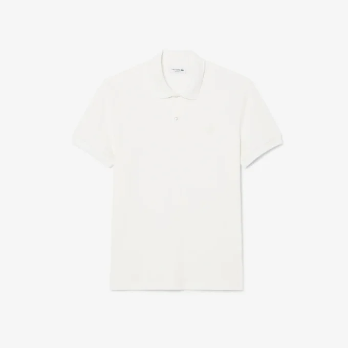 Polo de malha canelada com corte clássico