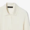 Polo de manga comprida em seda com corte justo Runway