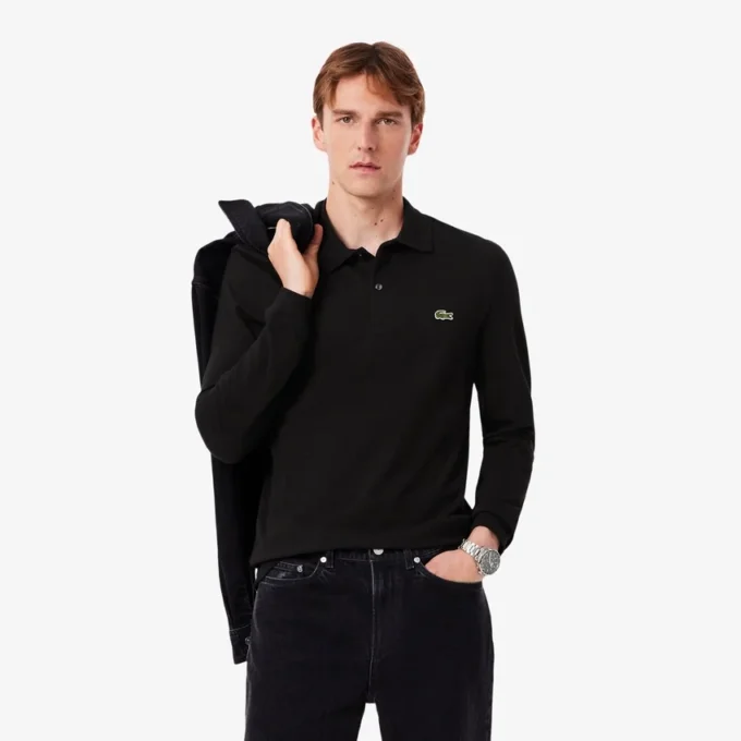 Polo de manga comprida L.12.12 Slim Fit para homem
