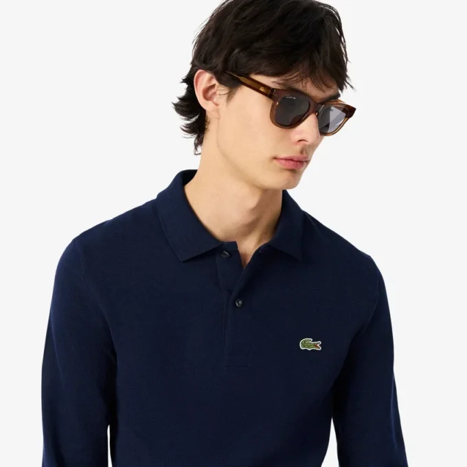 Polo de manga comprida L.12.12 Slim Fit para homem
