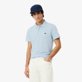 Polo de mistura de algodão com corte regular para homem