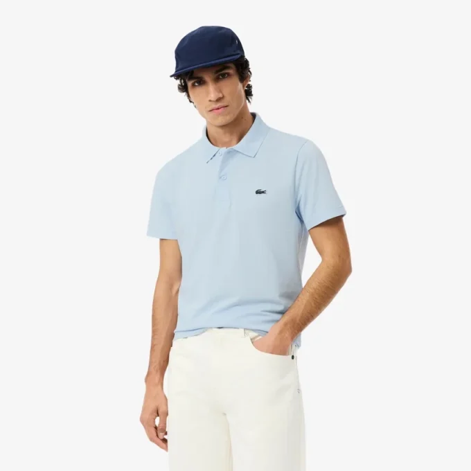 Polo de mistura de algodão com corte regular para homem