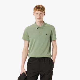 Polo de mistura de algodão com corte regular para homem