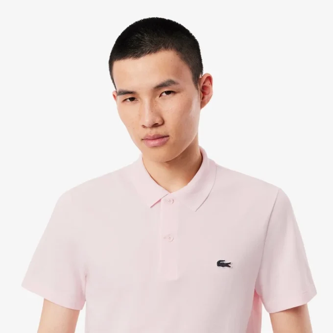 Polo de mistura de algodão com corte regular para homem