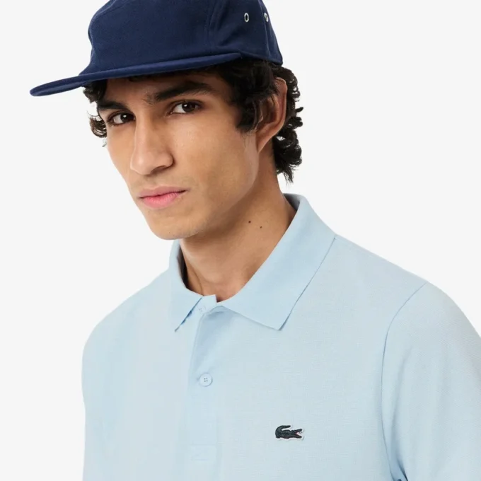 Polo de mistura de algodão com corte regular para homem