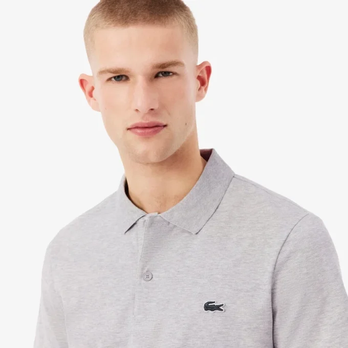 Polo de mistura de algodão com corte regular para homem