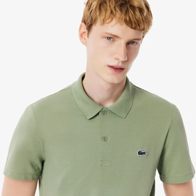 Polo de mistura de algodão com corte regular para homem