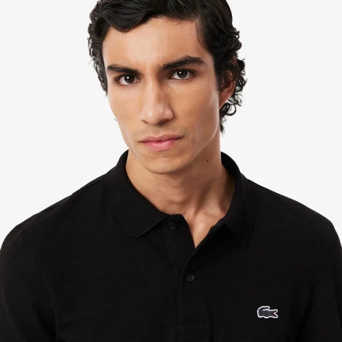 Polo de mistura de algodão com corte regular para homem