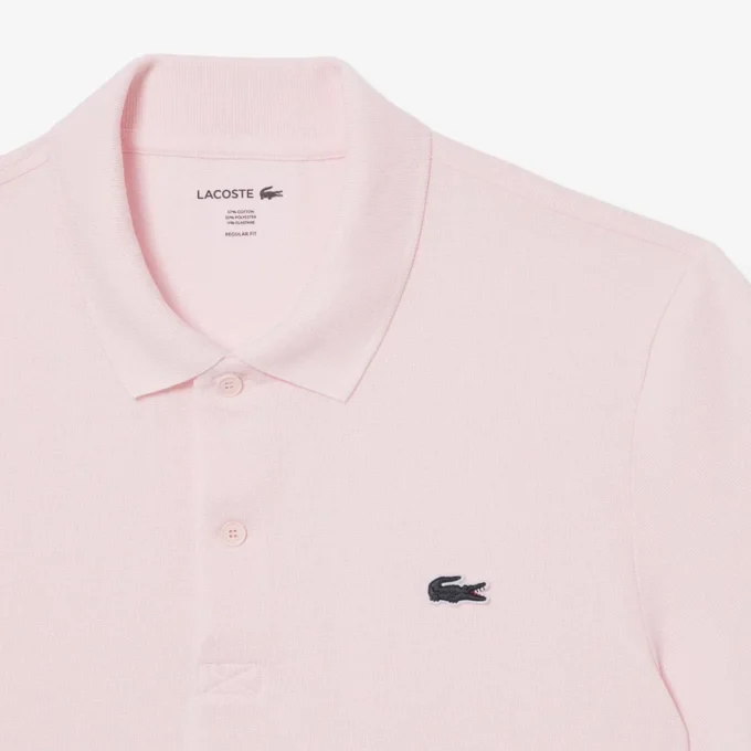 Polo de mistura de algodão com corte regular para homem