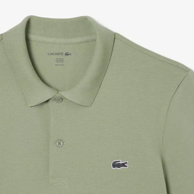 Polo de mistura de algodão com corte regular para homem