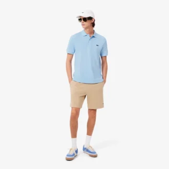 Polo de piqué com crocodilo em corte clássico para homem