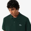 Polo de piqué com crocodilo em corte clássico para homem