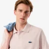 Polo de piqué com crocodilo em corte clássico para homem