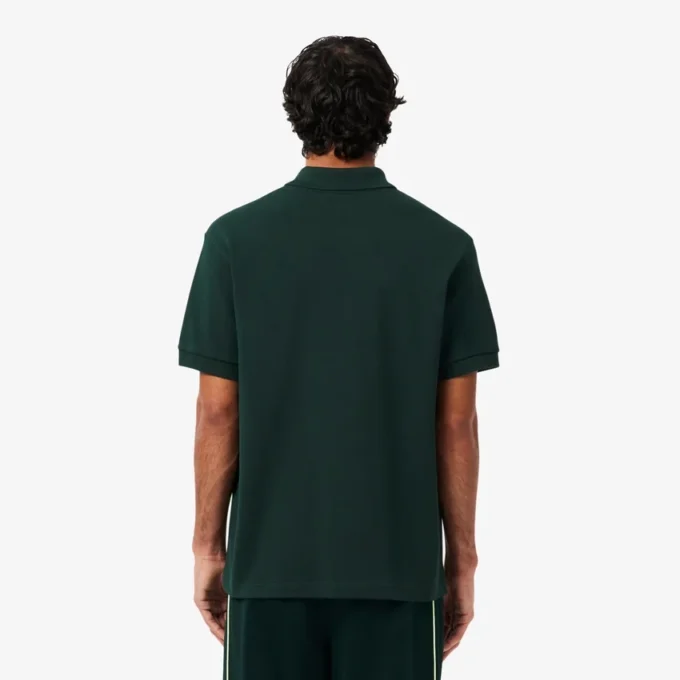 Polo de piqué com crocodilo em corte clássico para homem