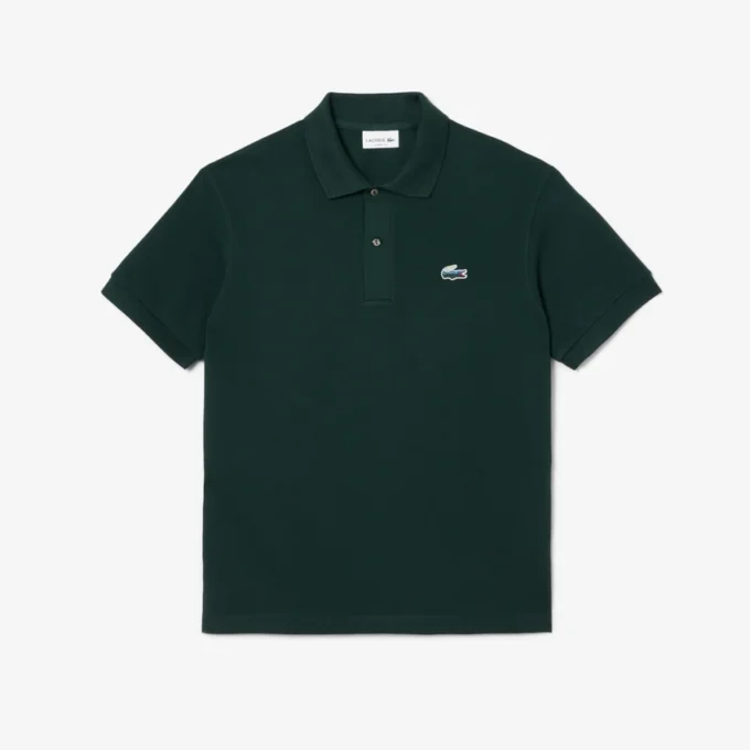 Polo de piqué com crocodilo em corte clássico para homem