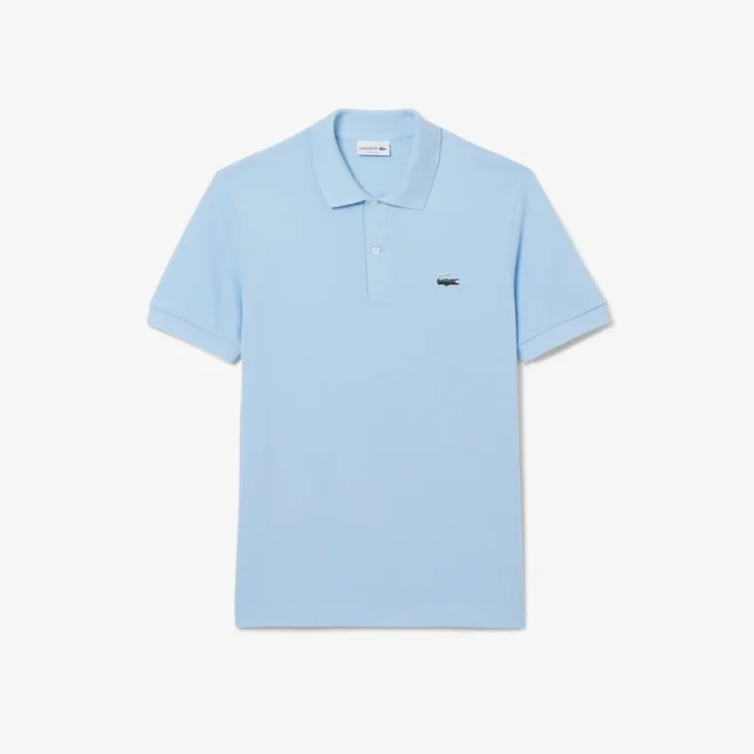 Polo de piqué com crocodilo em corte clássico para homem