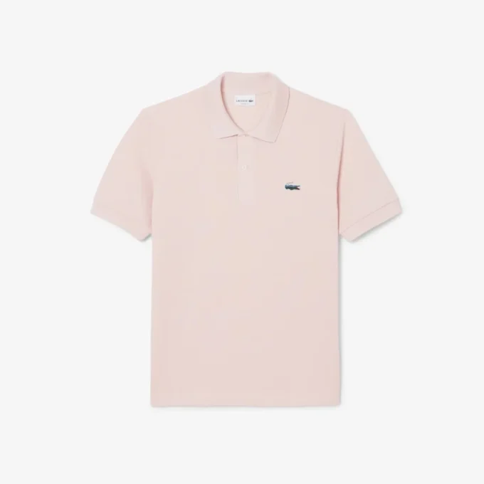Polo de piqué com crocodilo em corte clássico para homem
