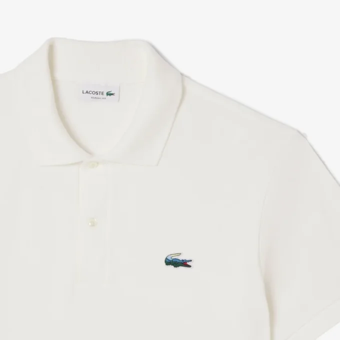 Polo de piqué com crocodilo em corte clássico para homem