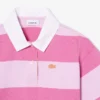 Polo de râguebi oversized em algodão às riscas