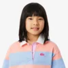 Polo de râguebi oversized em algodão às riscas