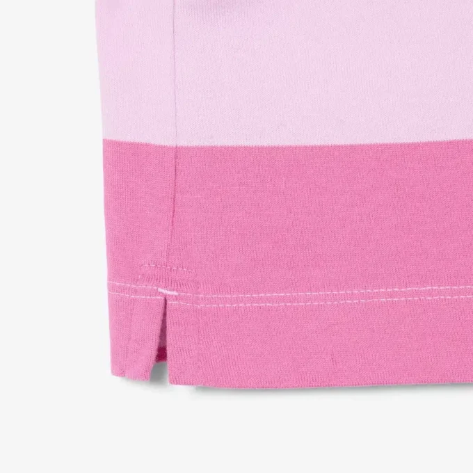 Polo de râguebi oversized em algodão às riscas